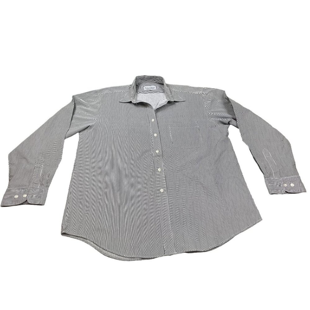 Las Olas Mens XL Blue Striped Button-Down Shirt